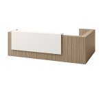 Jana L-shaped reception desk L 366 x D 88 / 226 x H 113 cm