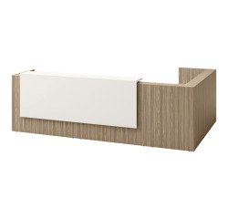 Jana L-shaped reception desk L 366 x D 88 / 226 x H 113 cm