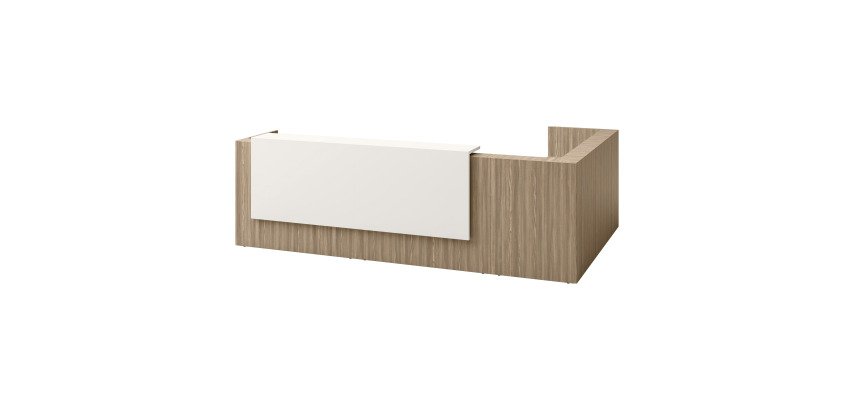 Hoekreceptiebalie Jana L 366 x D 88 / 226 x H 113 cm