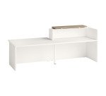 Banque d'accueil droite Jana L 286 cm avec module bas à gauche