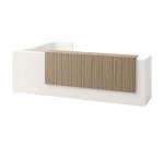 Jana L-shaped reception desk L 366 x D 88 / 226 x H 113 cm