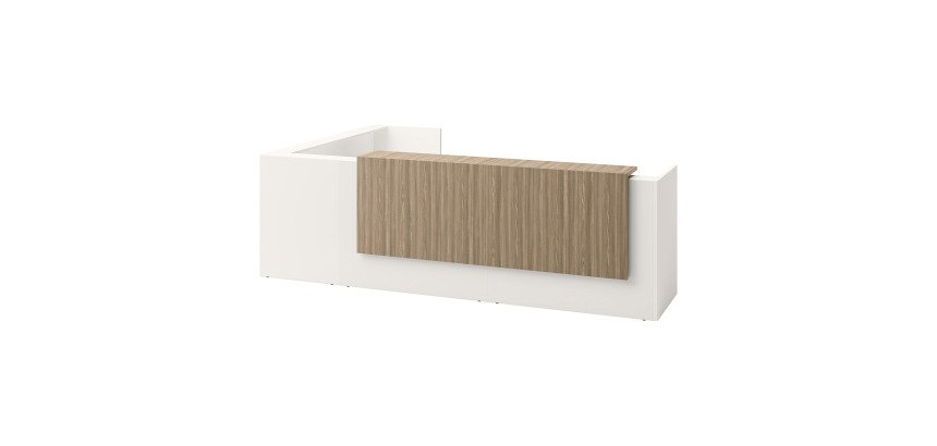 Hoekreceptiebalie Jana L 366 x D 88 / 226 x H 113 cm