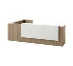 Jana L-shaped reception desk L 366 x D 88 / 226 x H 113 cm