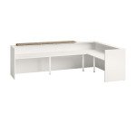 Hoekreceptiebalie Jana L 366 x D 88 / 226 x H 113 cm