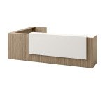 Hoekreceptiebalie Jana L 366 x D 88 / 226 x H 113 cm