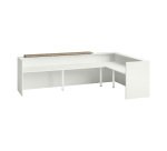 Banque d'accueil d'angle Jana L 366 x P 88 / 226 x H 113 cm