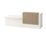 Banque d'accueil droite Jana L 286 cm avec module bas à droite
