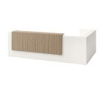 Banque d'accueil d'angle Jana L 366 x P 88 / 226 x H 113 cm