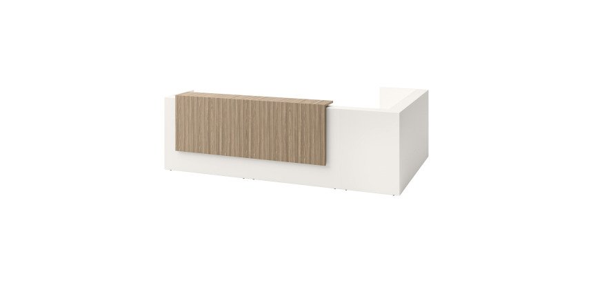 Banque d'accueil d'angle Jana L 366 x P 88 / 226 x H 113 cm