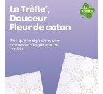 Papier toilette triple épaisseur Le Trèfle Douceur fleur de coton 24 maxi rouleaux = 36 rouleaux classiques