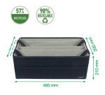 Sac de rangement - Tissu gris - Hot desking -  Leitz
