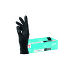 Black powder-free nitrile disposable gloves - Box of 100 gloves