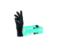 Black powder-free nitrile disposable gloves - Box of 100 gloves