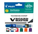 Navulbare uitwisbare marker Pilot V-Board Master ronde punt 4,5 mm - Set van 6