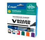 Navulbare uitwisbare marker Pilot V-Board Master ronde punt 4,5 mm - Set van 6