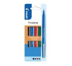 Pilot Fineliner viltstift met dop punt 1,2 mm extra-fijn schrijven - Etui van 4