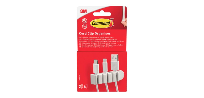 Clip organisateur de câbles Cord Clip Command 3M