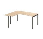 Compact desk Squadra with metal legs