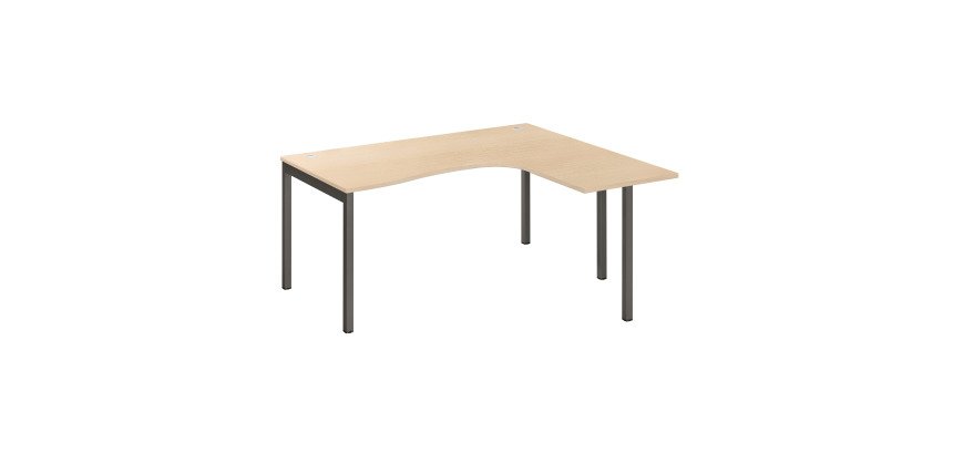 Bureau compact Squadra piètement métal