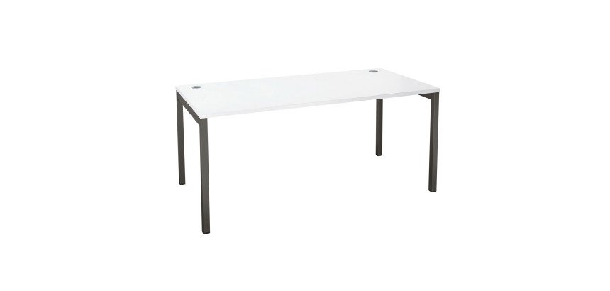 Bureau droit Squadra piètement métal 40 x 40 mm