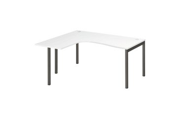 Compact desk Squadra with metal legs