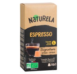 Kaffeekapseln Naturela Signature Espresso - Intensität 6 - Schachtel mit 60