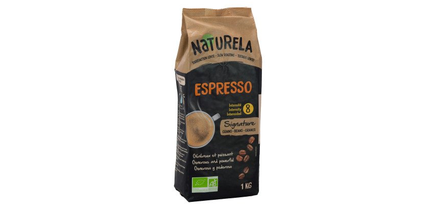 Café en grains Naturela Bio Espresso - Paquet de 1 kg
