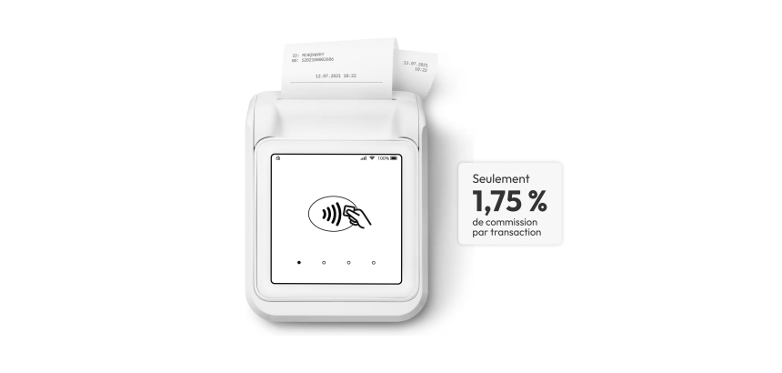 SumUp Solo lecteur de cartes à puce avec imprimante intégrée