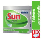 Tabletten für Geschirrspülmaschinen Sun Professional All in 1 Eco - Packung mit 100 Stück