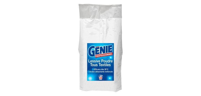 Lessive poudre Génie Professionnel - 175 doses - Sac de 18 kg