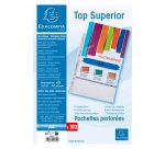 Beutel mit 100 glatten, gelochten Polypropylenhüllen Qualité + - A4 - Kristall