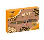 Stylo bille Bic 4 couleurs Collector Animal rétracatable pointe 1 mm - écriture moyenne - Coffret de 12