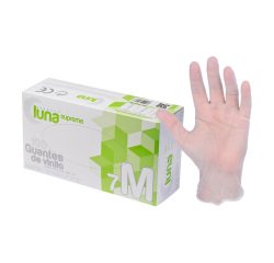Guantes Supreme vinilo sin polvo 4,5G. caja 100