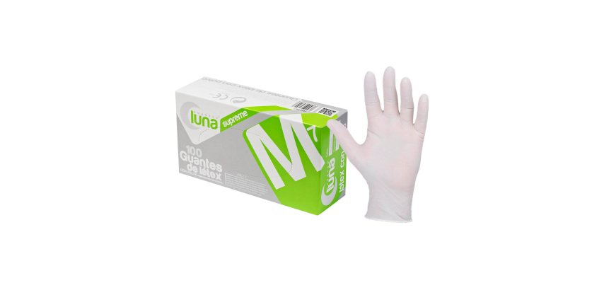 Guantes Supreme latex con polvo 5,1G. caja 100