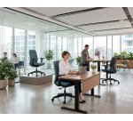Bürostuhl MOOV', höhenverstellbare Rückenlehne, schwer entflammbarer Stoff, 1D-Armlehnen, synchroner Mechanismus mit Sitztiefenverstellung