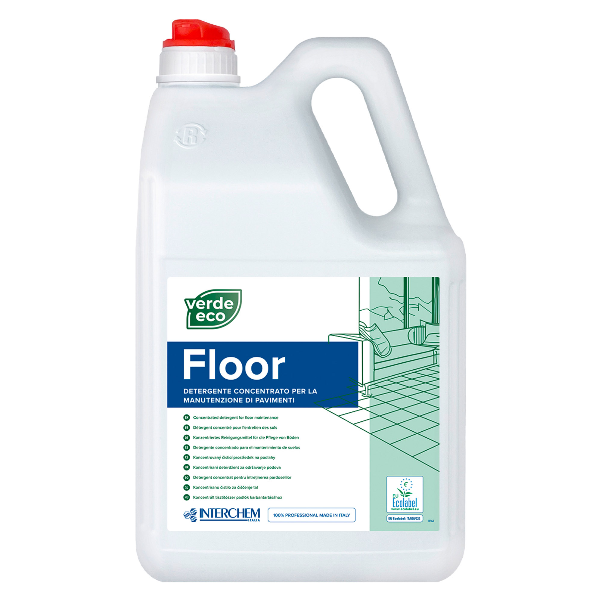 Detergente per pavimenti Verde Eco Interchem 5 litri su