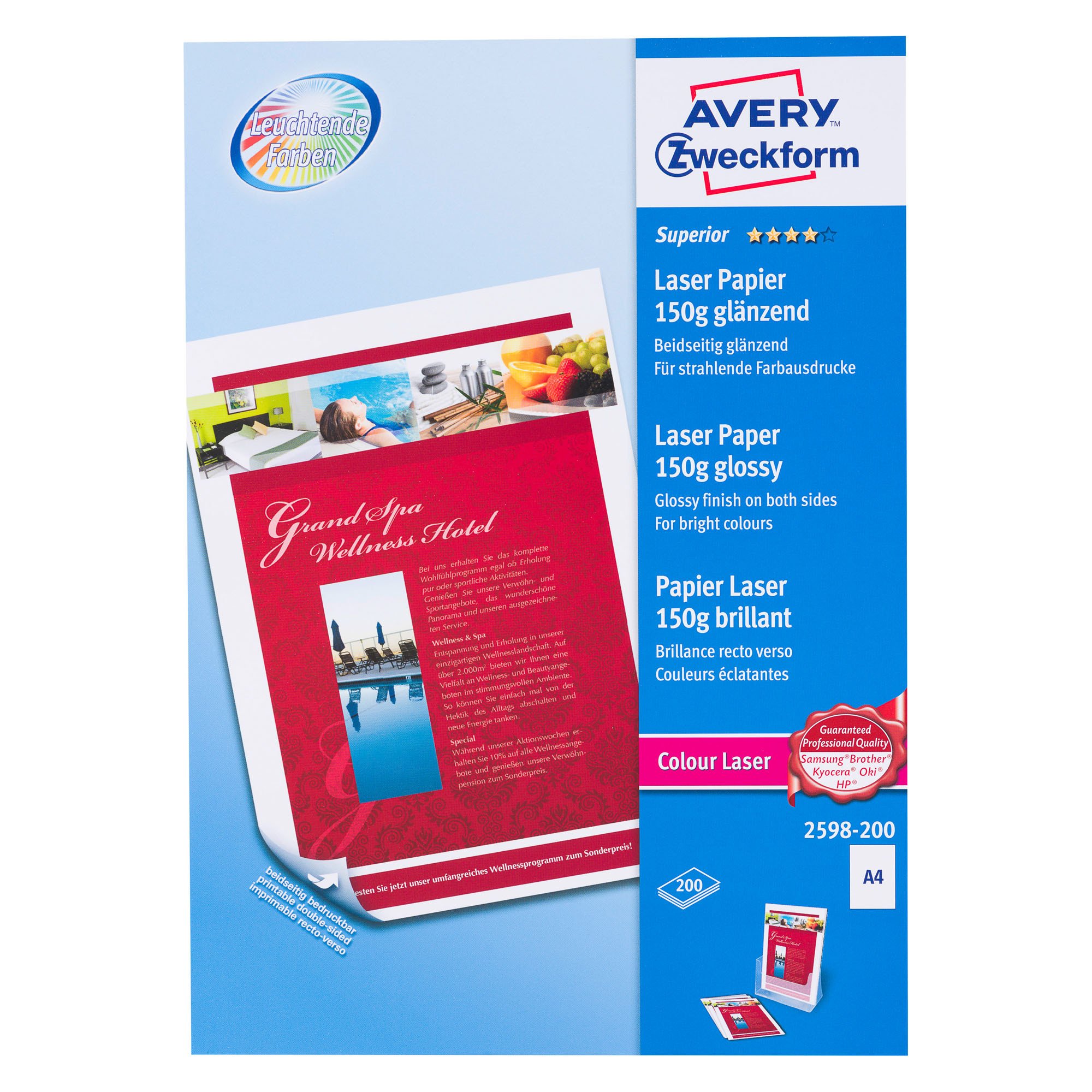 Avery Laser Paper Glossy Finish A4 150 g 200 Sheets
