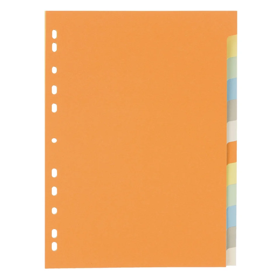 Intercalaires carte pastel 170g Forever 12 positions - A4, Intercalaires, Classement