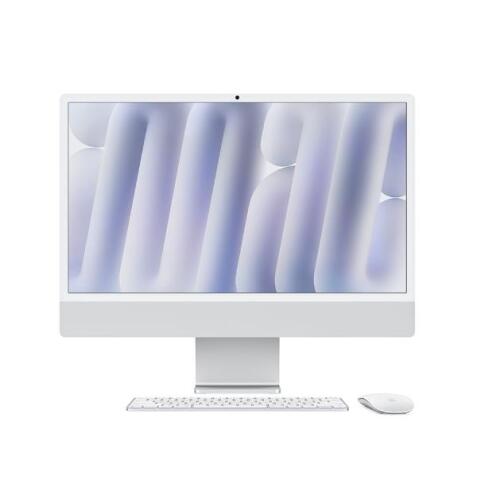 iMac 24  con display Retina 4 5K  Vetro con nanotexture: Chip Apple M4 con CPU 10-core e GPU 10-core  16GB  256GB SSD - Argento