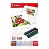 KIT ETICHETTE ADESIVE E INCHIOSTRO PER 18 STAMPE IN FORMATO C (54X90MM). PER STAMPANTI CANON SELPHY