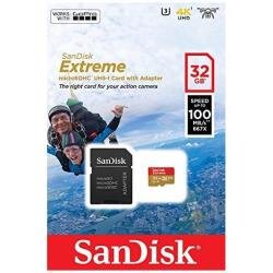 Micro EXTREME SDHC 32GB SD Adapter for Action Sports Cameras - works  with GoPro Messaging - 100MB/s A1 C10 V30 UHS-I U3