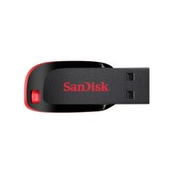 GB_Sandisk Cruzer Blade 128GB 128GB USB 2.0 Type-A Negro, Rojo unidad flash USB