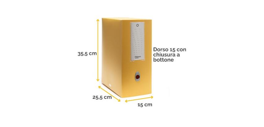 Scatola progetto Holos D15 giallo in plastica riciclata