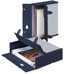 Scatola Archivio Combi-Box Dorso 9 mm azzurro in robusto Ekostar 2mm componib con clips utilizzabile oriz/vert formato utile 29 5x35 8 cm