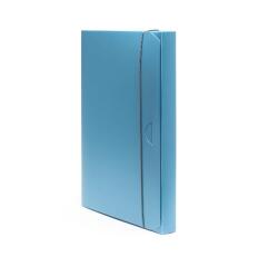 Cartella progetto Holos 3 azzurro in plastica riciclata