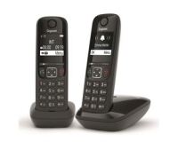 Teléfono Gigaset AS690 Duo Teléfono DECT/analógico con bloqueo de llamadas Negro