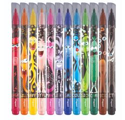 CF12 pennarelli punta media col. assortiti + etichette