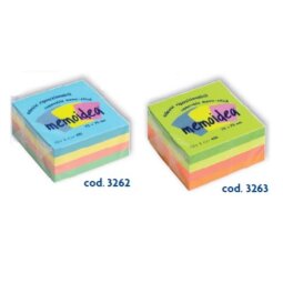 CUBO 75X75 COLORI NEON ASS 400 FG MEMOIDEA