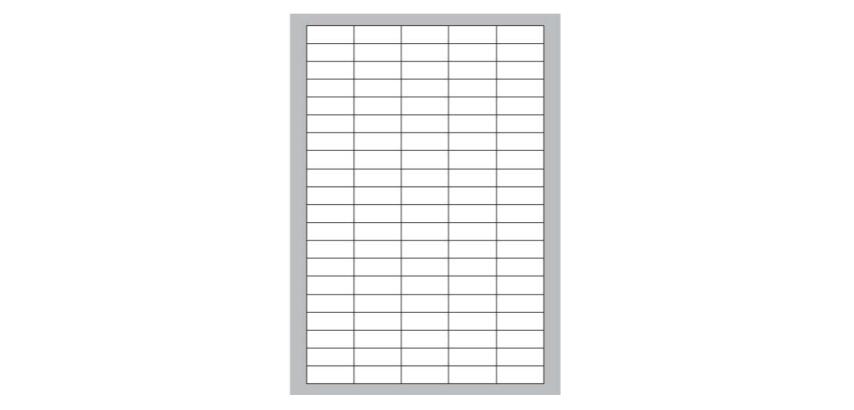 ETICHETTE BIANCHE ANGOLI ARROTONDATI - LASER/INKJET/COPIATRICI - 37X14- 100 FF