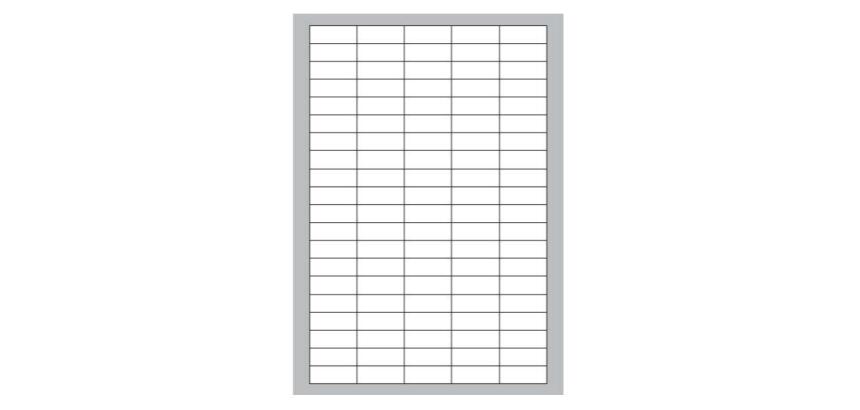 ETICHETTE BIANCHE ANGOLI ARROTONDATI - LASER/INKJET/COPIATRICI - 37X14- 100 FF